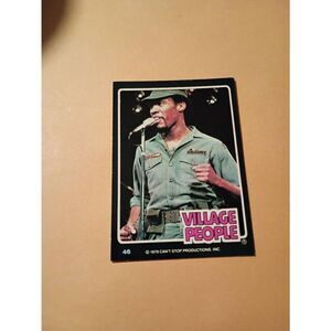 Vintage 1979 Village People Trading Card #46 Disco Era Vintage Music Collectible